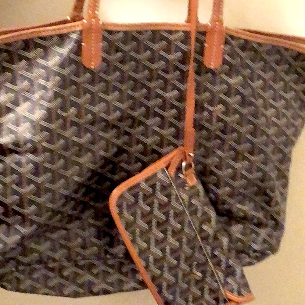 Goyard Chevron St Louis Black & Brown Tote